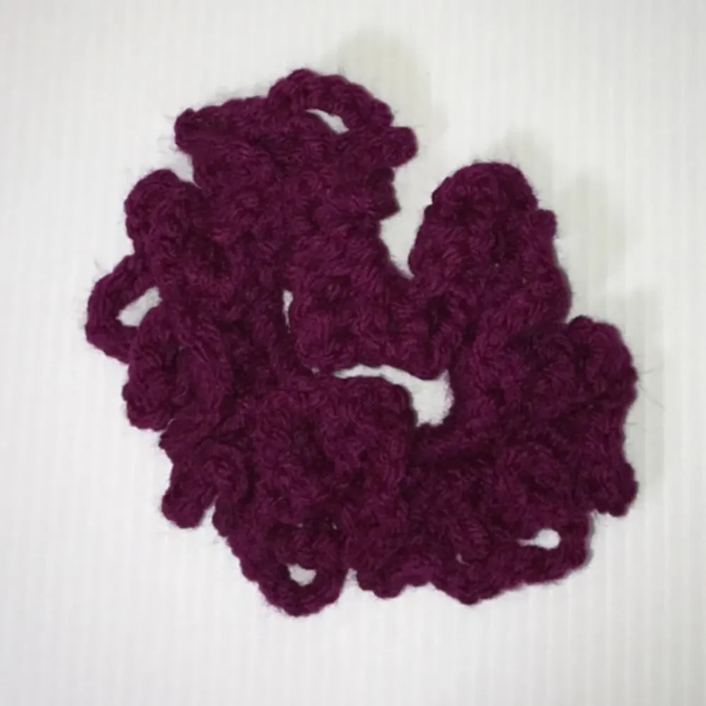 NWT Purple Handmade Crocheted Hair Scrunchie